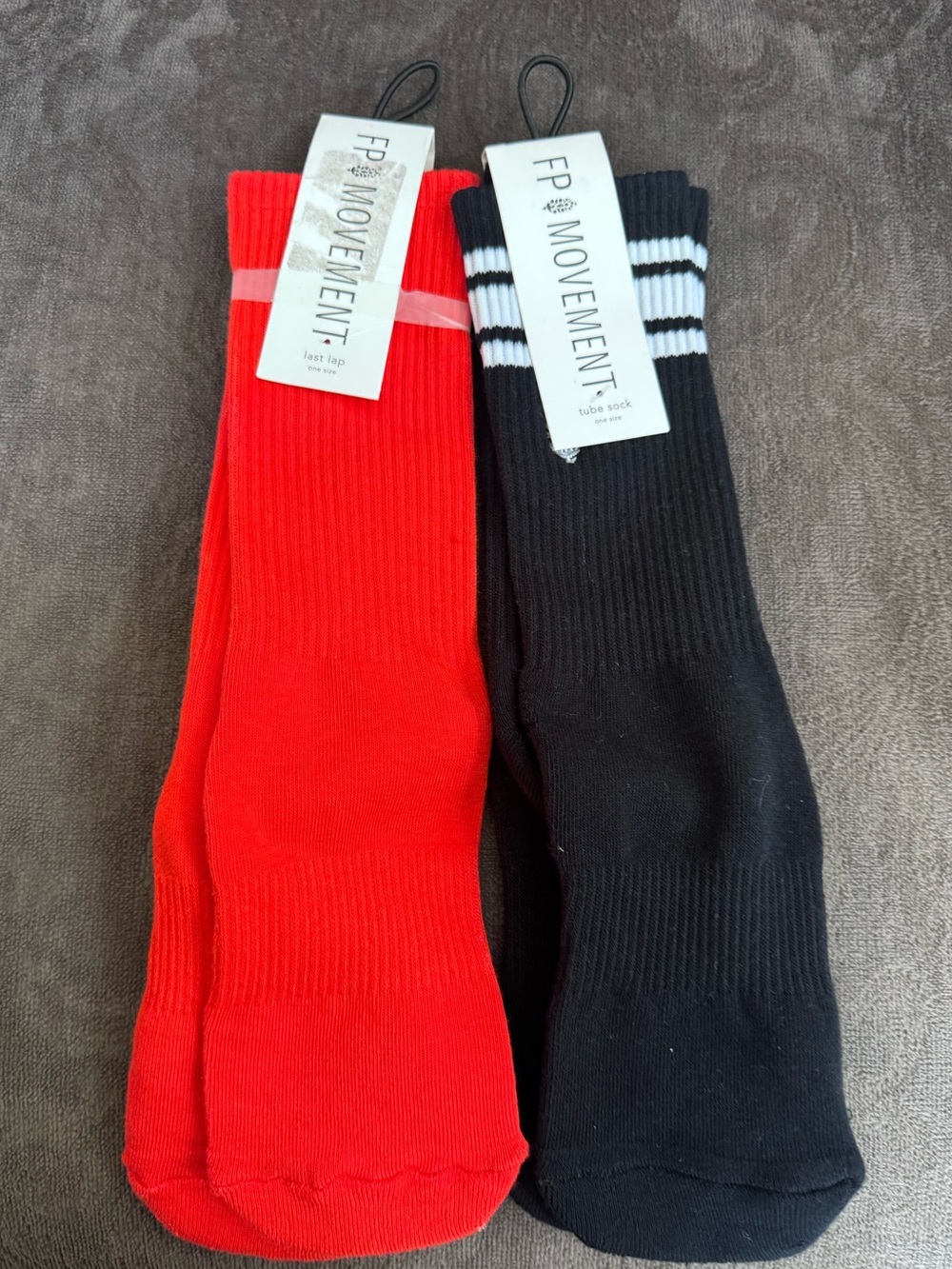 FP Movement by Free People Red & Black Tube Socks - Two-Pack